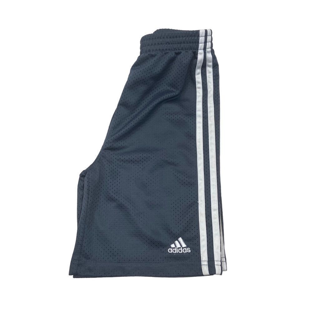 Boy’s adidas Grey and White Triple Stripe Athletic Shorts Size 7